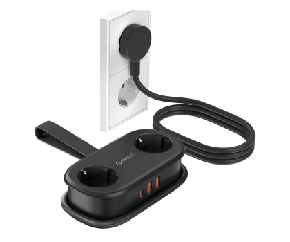 Listwa zasilająca Orico Listwa zasilająca 2xSchuko, 2xUSB-A, USB-C, 1,5m , czarna